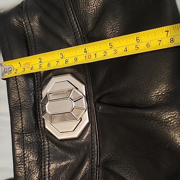 B. Makowsky Black Crossbody Bag with Silver Clasp EUC - Picture 14 of 15